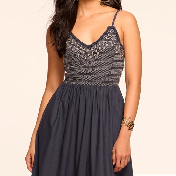 NWOT Ramy Brook Lucia smocked cotton poplin maxi dress - Picture 2 of 16